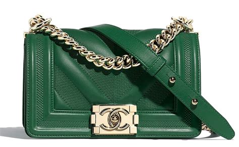 chanel chevron boy bag green|Chanel boy bag for sale.